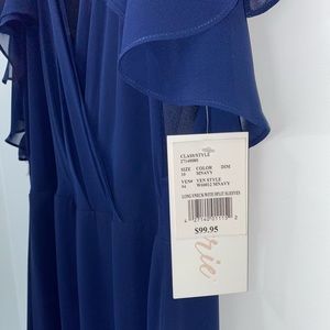 David’s Bridal Navy Bridesmaid Dress